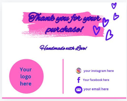 Editable Thank You Card